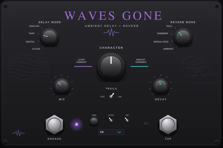 Waves Gone delay and reverb